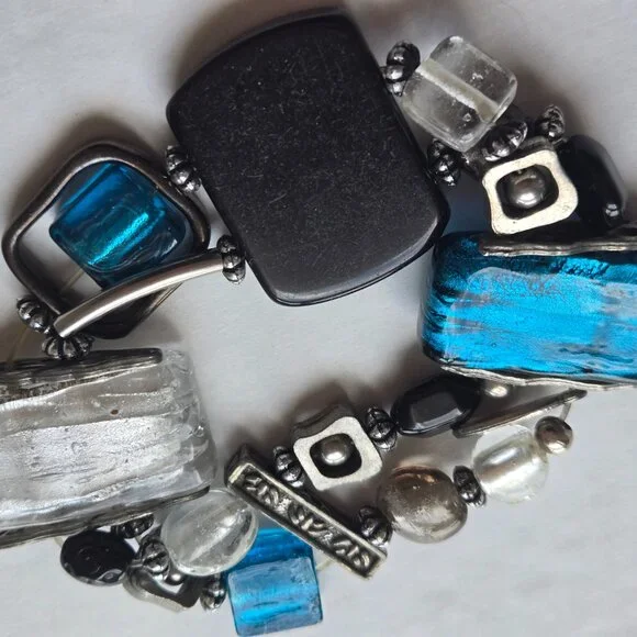 Chunky Designer Stretch Bracelet by Chantale Gelinas - Picture 5 of 5